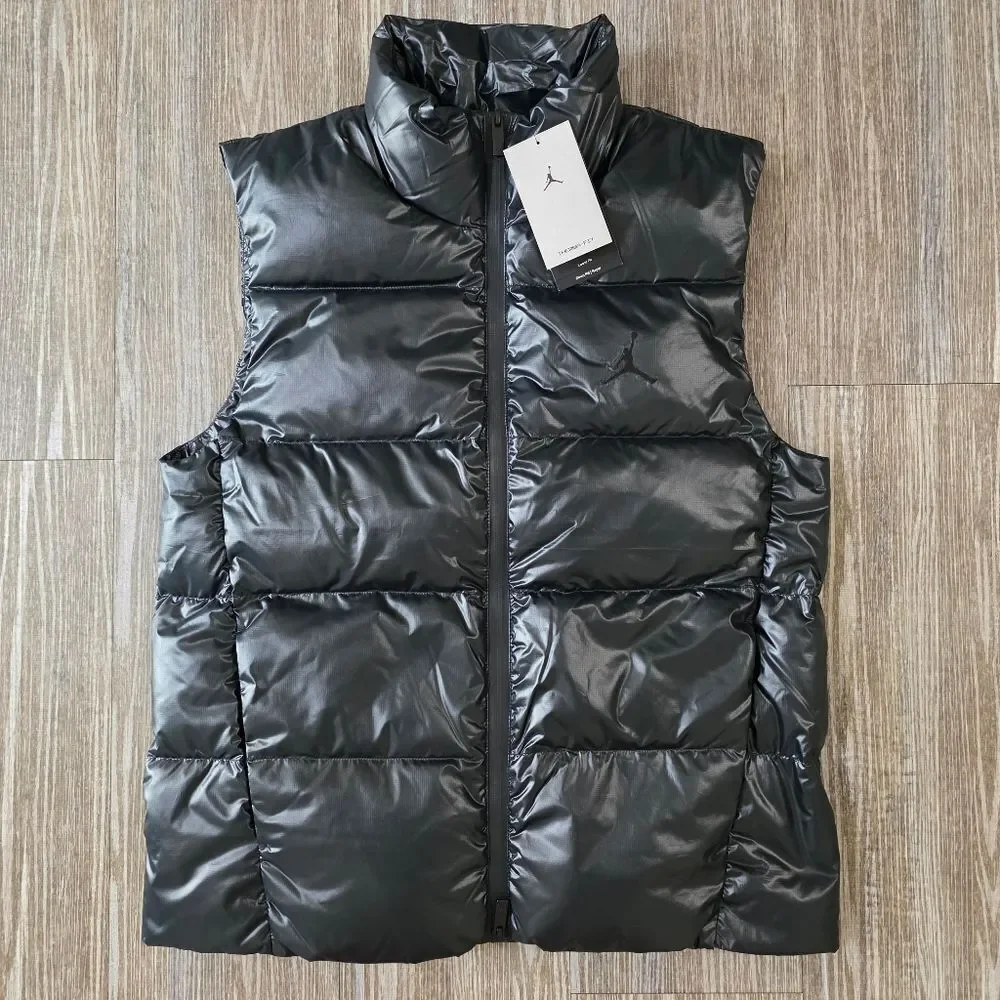 Nike Air Jordan Flight Therma-Fit Vest Gilet Down Fill Black Small S FV7273-010